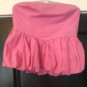 Strapless pink bubble top